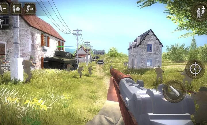 欧洲前线二战英雄宣传图