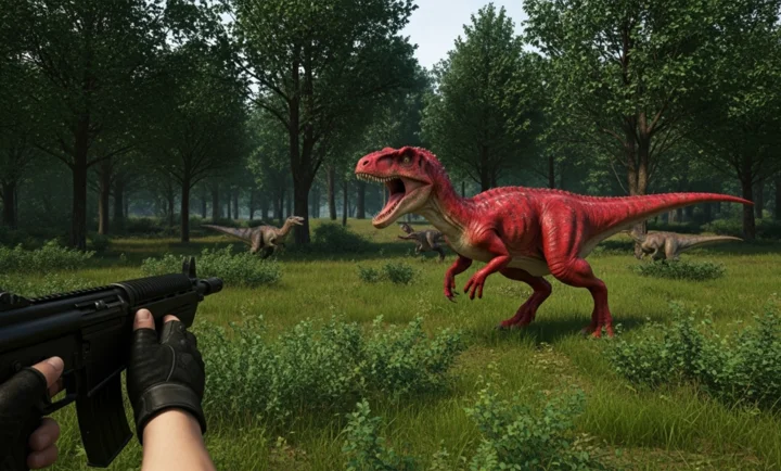恐龙冲突狩猎与征服模拟游戏宣传图