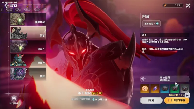 讨伐第15阶段阿蒙队伍配置指南配图1