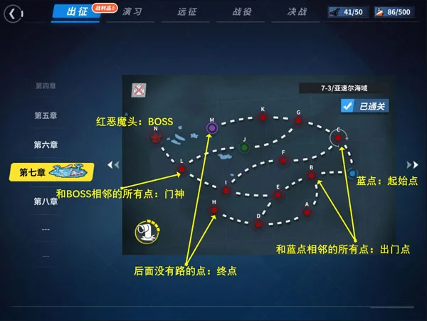 战舰少女r常规地图的点位和路线介绍配图1